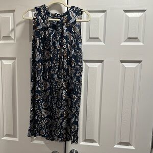 5th & Love Navy and Brown Floral Midi Dress